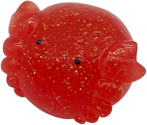 Red Glitter Crab Squishy Slow Rising Squeeze Sensory Toy