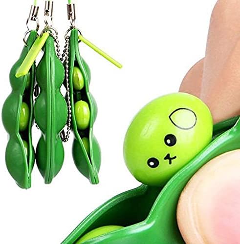 Kawaii Edamame Squishy Fidget Toy - Pop a Bean 3 Pack