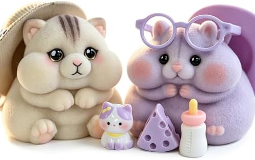 Hamster And Cat Squishy 2 Pack Slow Rising Stress Set