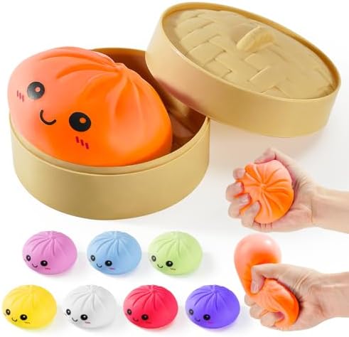 Orange Jumbo Pea Pod Squishy, Slow Rising Dumpling Stress Toy
