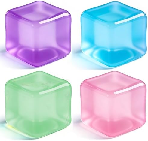 Big Ice Cube Squishy 4 Pack - Jelly Slow Rising Stress Toys
