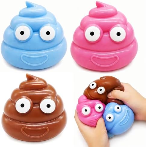 Googly Eye Poop Squishy - 3 Pack Funny Squeeze Stress Toys