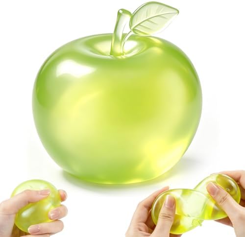 Clear Lime Squishy Squeeze Fidget Toy for Stress Relief