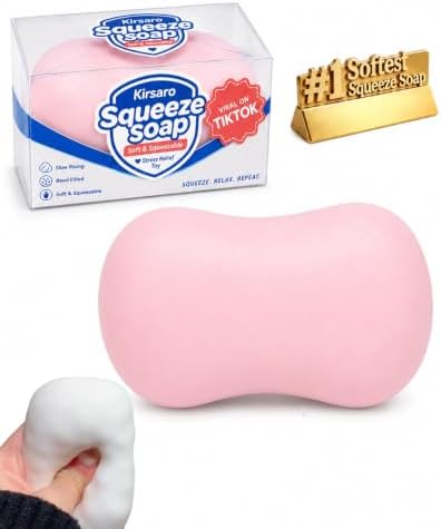 Soft Pink Soap Squishy Slow Rising Squishy Fidget Toy