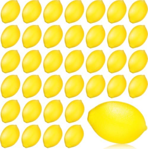 Bulk Lemon Squishy Party Favors, 36 Mini Foam Stress Toys