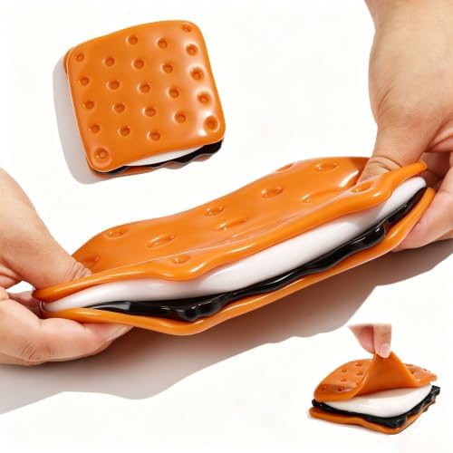 Large Sandwich Squishy Soft Smore Cookie Stretch Stress Toy