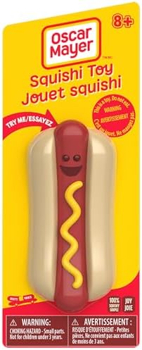 Soft Hot Dog Squishy, Pillowy Palm-Size Fidget Toy