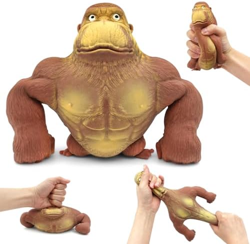 Caramel Monkey Squishy Sand Filled Stretchy Gorilla Toy