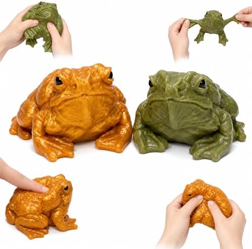 Moldable Frog Squishy Toad 2 Pack Squeeze Stress Toy