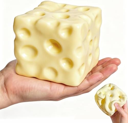 Big Cream Cheese Squishy, Pale Two-Hand Squeeze Block