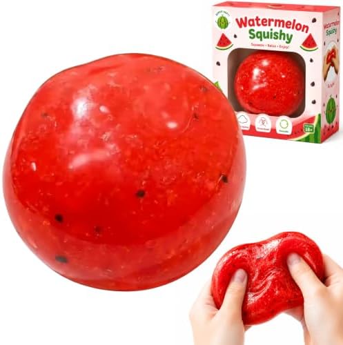 Stress Ball Watermelon Squishy Soft Slushy Squeeze Fidget Toy