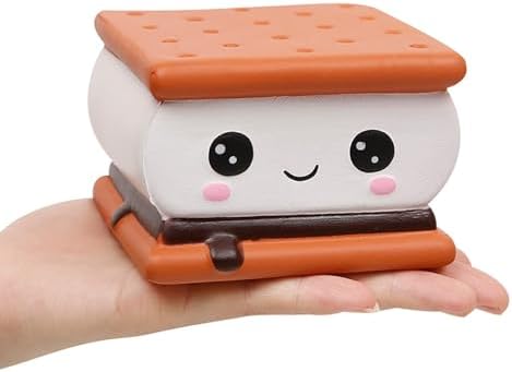 Kawaii Sandwich Squishy Slow Rising Smore Cookie Stress Toy