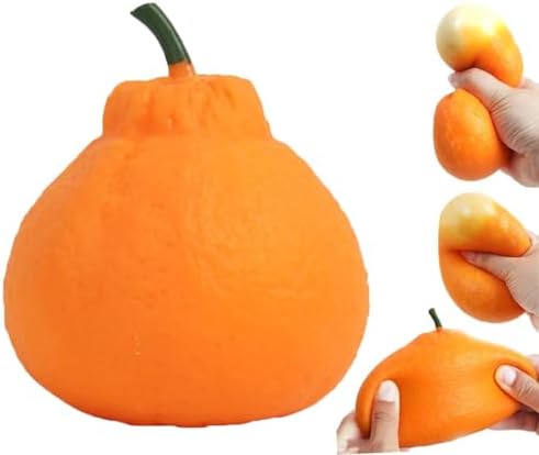 Realistic Orange Squishy Slow Rising Fruit Stress Toy