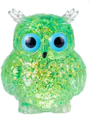 Green Owl Squishy Slow Rising Glitter Stress Relief Toy