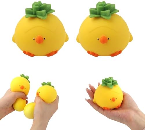 Pineapple Chick Squishy, Kawaii Soft Squeeze Sensory Toy