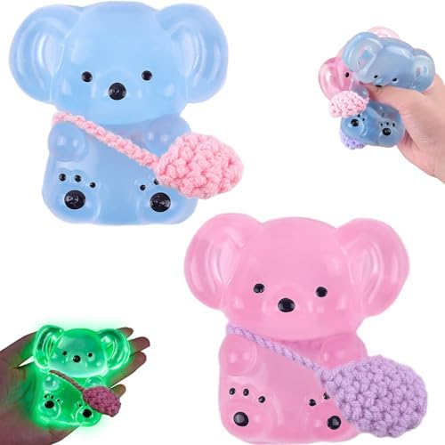 Glow in the Dark Koala Squishy 2 Pack Squeeze Stress Toy