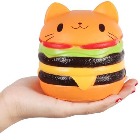 Giant Hamburger Squishy 4.5-Inch Slow Rising Kawaii Bread Toy