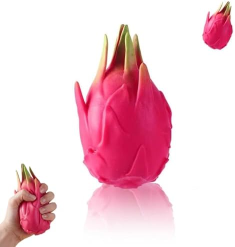 Dragon Fruit Squishy Stress Ball Soft Squeeze Fruit Toy