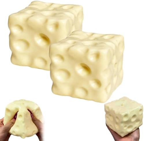 Cream Cheese Squishy Pair, Two Soft Blocks to Share