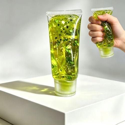 Clear Toothpaste Squishy, Jelly Squeeze with Clover Charm