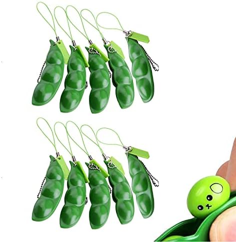 Edamame Squishy Soy Bean Toy - 10 Pack Pop Fidgets