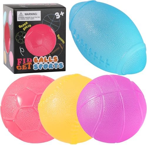 4 Pack Sugar Squishy Set, Slow-Rise Gel Stress Balls