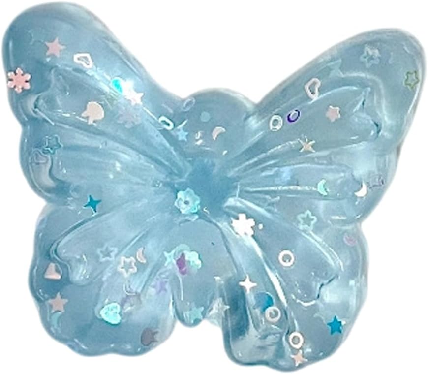 Slow Rising Butterfly Squishy Blue Clear Sensory Stress Toy