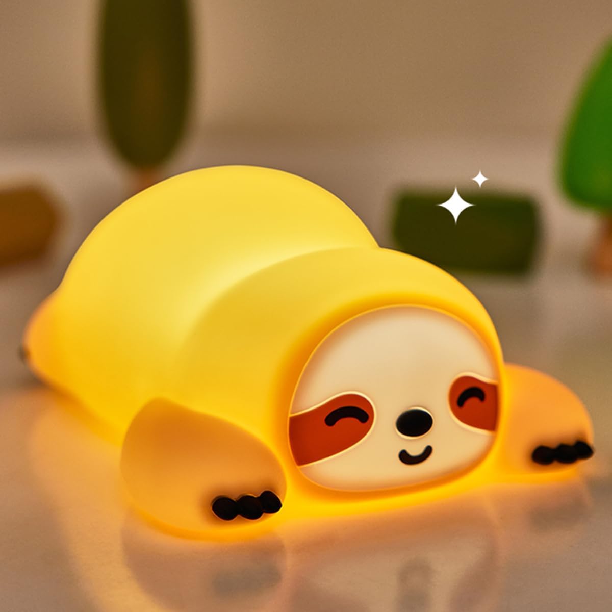 Kawaii Sloth Squishy Night Light - Soft Squeeze Glow Lamp
