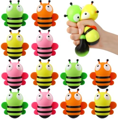 Mini Bee Squishy Pack Colorful Squeeze Stress Toys