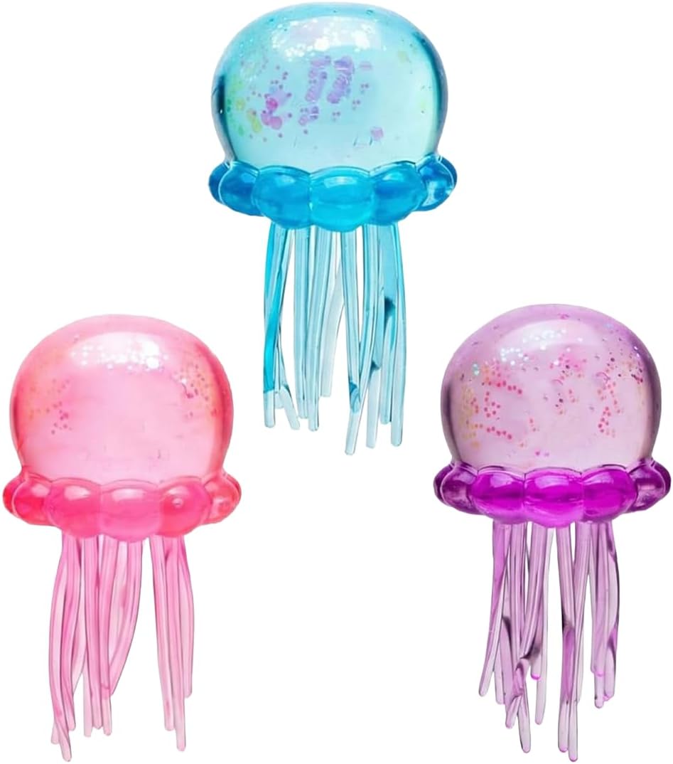 3 Pack Jellyfish Squishy Slow Rise Sensory Squeeze Toy Set