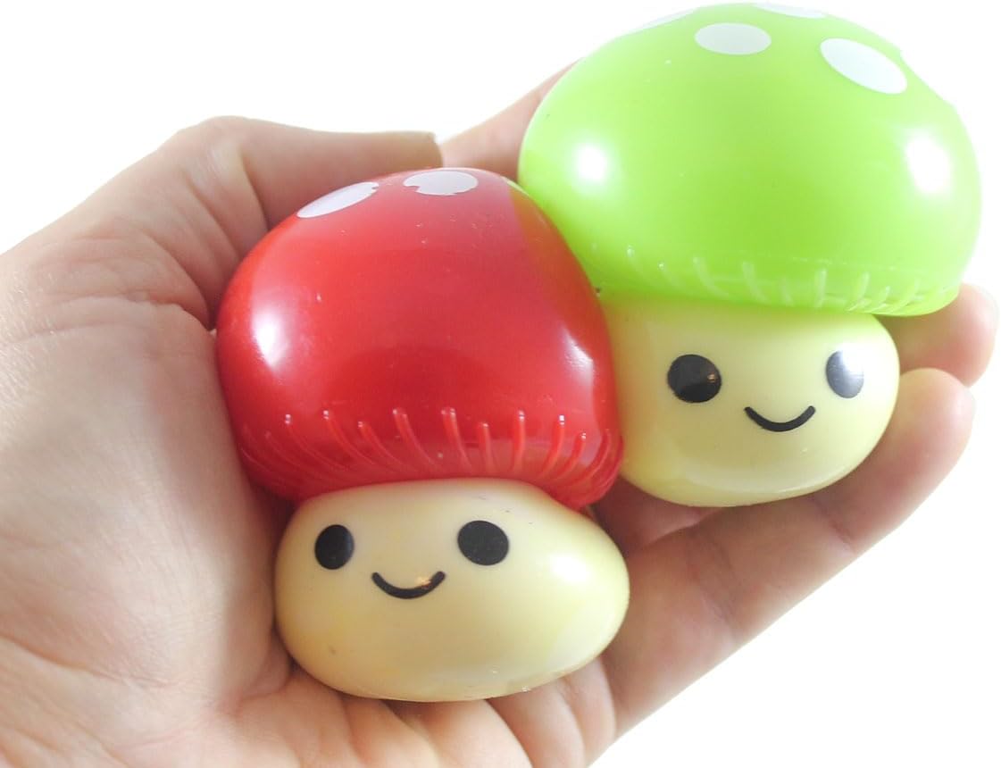 Splat-Back Mushroom Squishy Water Balls, Set of 2 Stress Toys