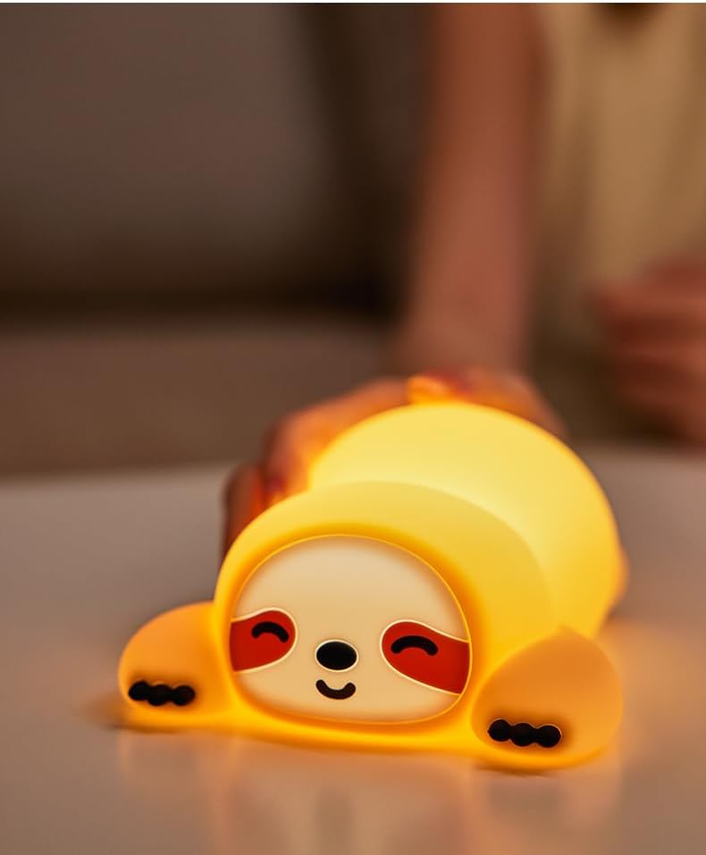 Huggable Sloth Squishy Lamp - Soft Squeeze Silicone Sloth