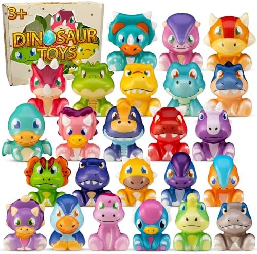 24 Pack Dinosaur Squishy Toys for Kids Party Favors