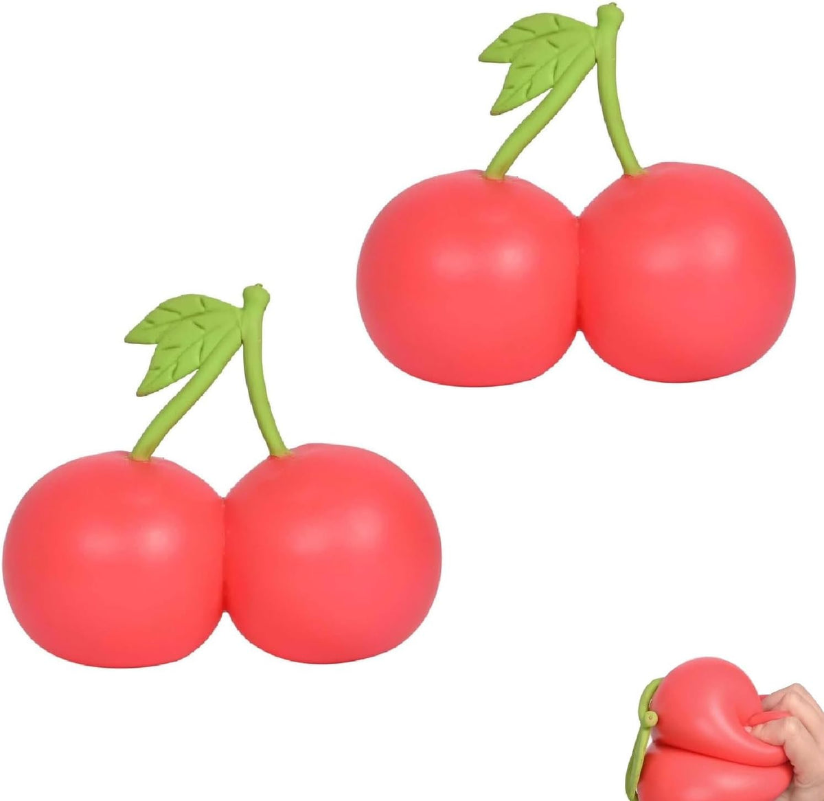 2 Pack Cherry Squishy Slow Rising Squeeze Sensory Toys