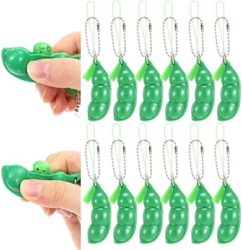Edamame Squishy Soybean Popper - 12 Pack Fidget Beans