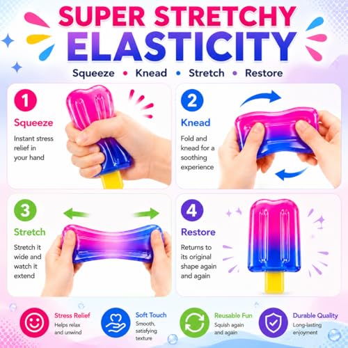 Assorted color popsicle squishy toys