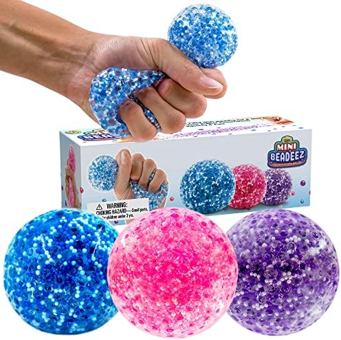 Mini Bead Mesh Squishy Ball 3 Pack Soft Sensory Fidget