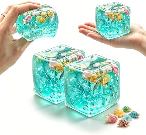 Mini Marshmallow Squishy 2 Pack Glow Ice Cube Squeeze Toy