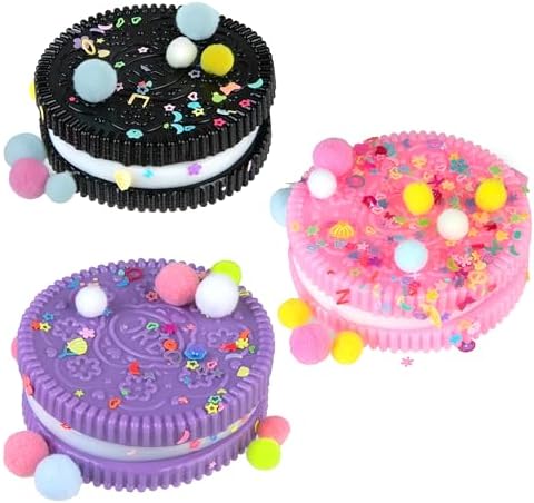 3 Pack Sandwich Squishy Mochi Cookie Slow Rising Fidget Toys