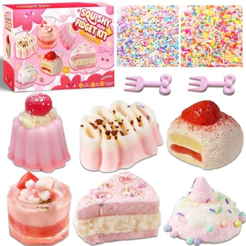 6 Pack Cupcake Squishy Set Jumbo Slow Rising Dessert Toys