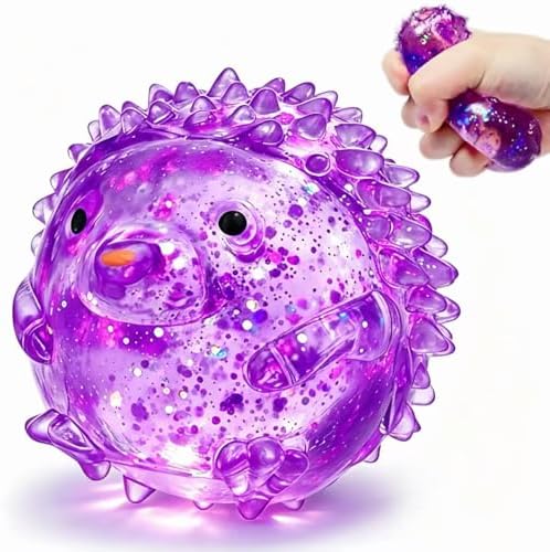 Jumbo Hedgehog Squishy Glitter Water Bead Squeeze Toy
