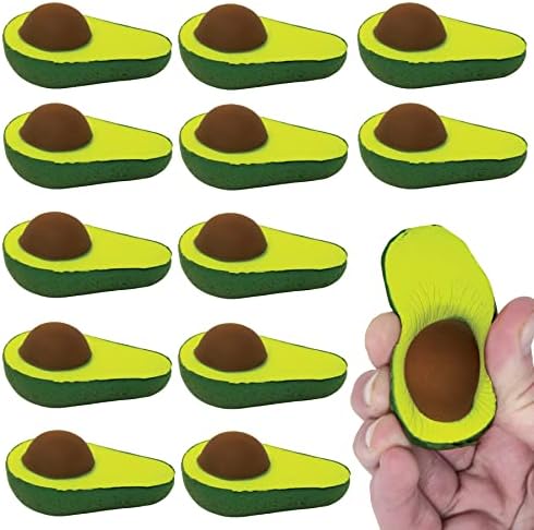 12 Pack Avocado Squishy Mochi Stress Balls Party Favors