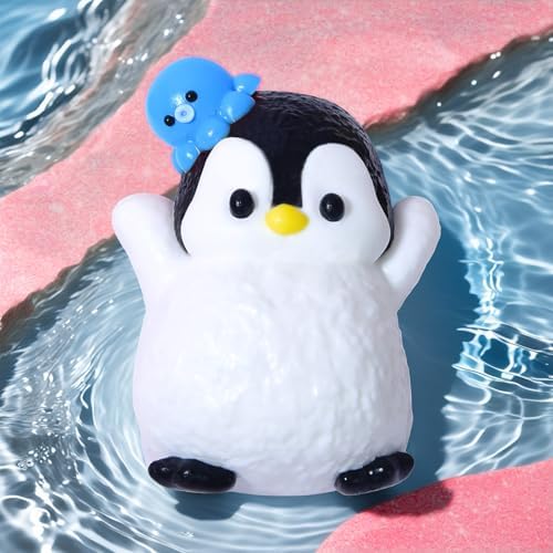 Soft Penguin Squishy Squeeze Toy with Octopus Pal