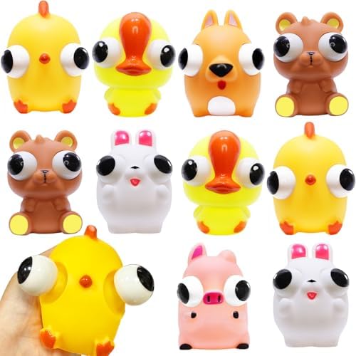 Jumbo Animal Eyeball Squishy Squeeze Toys – 6 Pack