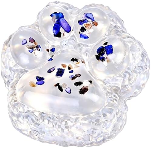 Clear Confetti Cat Squishy Paw, Jumbo Slow Rising Jelly Toy