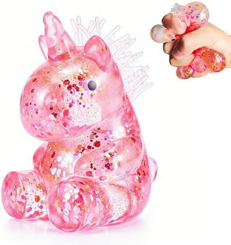 Kawaii Unicorn Squishy Pink Glitter Slow Rising Fidget Toy