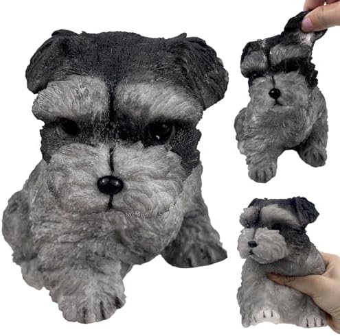 Realistic Dog Squishy Mini Schnauzer Slow Rising Fidget