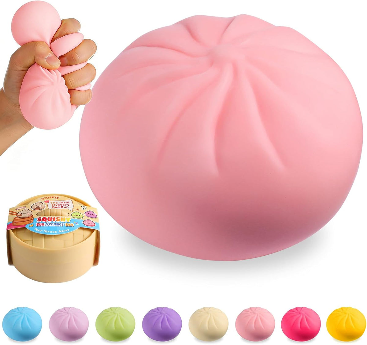 Cute Dumpling Squishy Plump Smiley Squeeze Toy