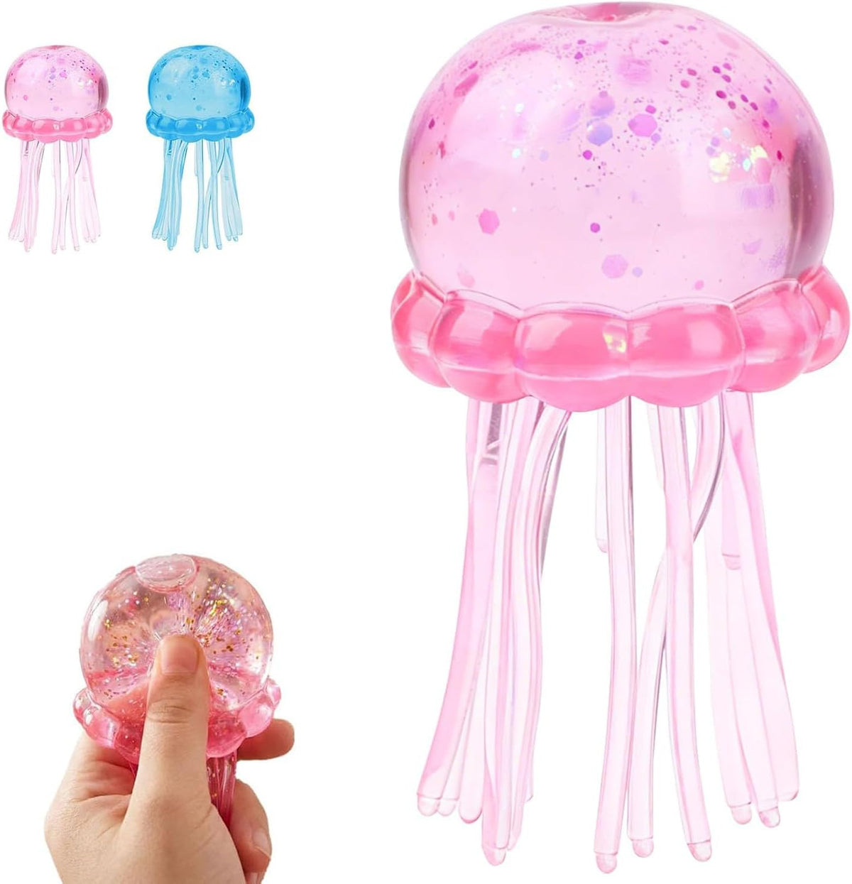 Pink Jellyfish Squishy Sensory Stress Ball Toy