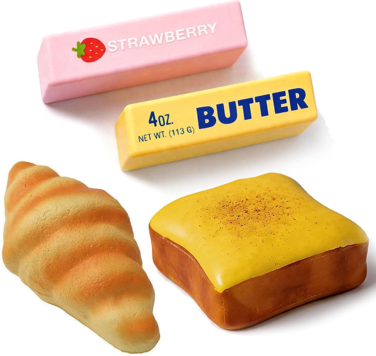 Croissant Bread Squishy - Flaky Crescent Squeeze Toys